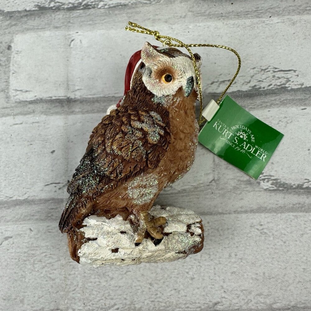 Kurt Adler Horned Owl Woodland Christmas Ornament Decor
